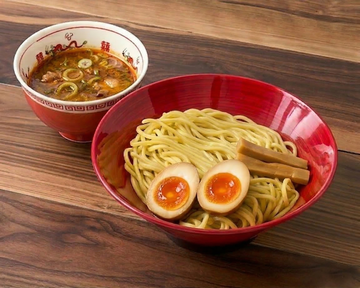 【新メニュー】旨辛魚介つけ麺【煮玉子+メンマ】
