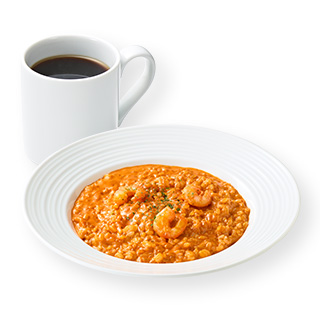 海老のトマトクリームリゾットセット Shrimp Tomato Cream Risotto Set