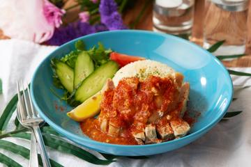 ピリ辛カオマンガイ(もも肉) Spicy Khao Man Gai (Chicken Thigh)