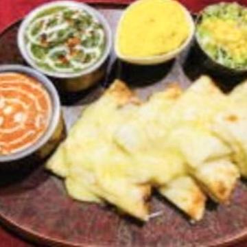 ダブルカレーチーズセット Double curry cheese nan set
