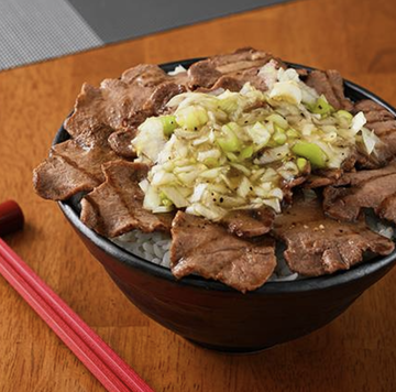 【極旨】ネギ塩牛タン丼 [Extremely Delicious] Green Onion Salted Beef Tongue(3㎜) Rice Bowl