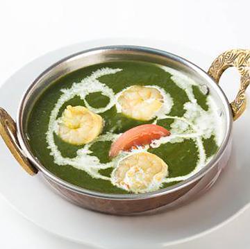 サグプラワンカレー SAG PRAWN CURRY