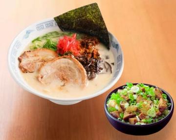 【お得10%OFF 】白 博多豚骨ラーメン+ネギチャーシュー丼セット