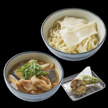 季節の天ぷら肉汁うどん
