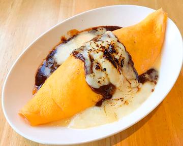 炙りチーズデミグラスオムライス Grilled Cheese Demi-Glace Omelet Rice