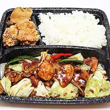 回鍋肉唐揚弁当