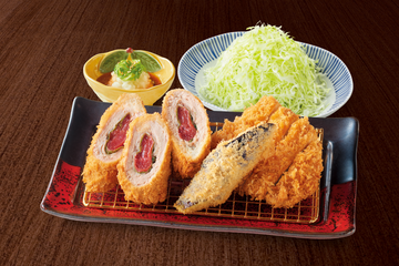 梅しそ巻とロース弁当