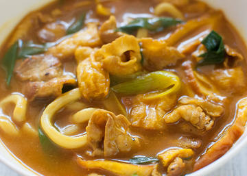 Pork curry udon