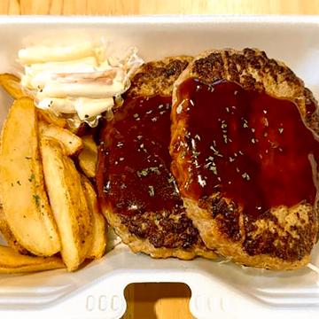 【当店人気No.1】デミダブルハンバーグ320g！！！ 選べるポテト・ライスセット
