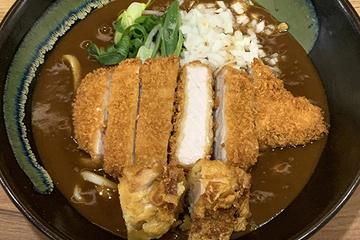 鶏天カツカレーうどん
