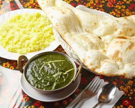 ほうれん草チキンカレーセット/Sag Chicken Curry Set