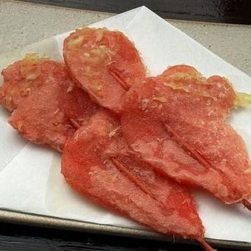 紅生姜天ぷら tempura with red ginger 姜天