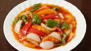 白身魚の甘酢かけ(糖醋)Deep Fish with Sweet and Sour Sauce