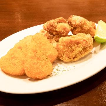 竜田揚げ&カマンベールチーズフリッター(2人前)