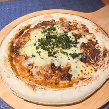 赤味噌と青さの和風ピザ
