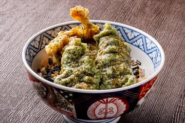 合盛り磯辺天丼(鶏1個豚2枚)