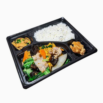 キクラゲと豚肉の卵炒め弁当