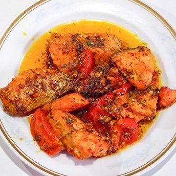 フィッシュのグリル Fish tomato grill(nan or rice)