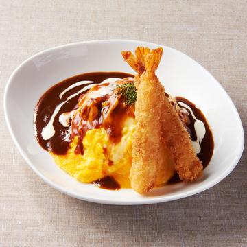 海老フライ(2本)＆ 熟成ドミグラスオムライス≪4292≫