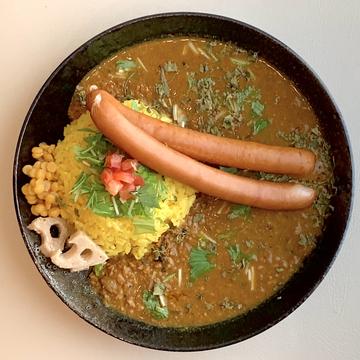 ロングソーセージキーマカレー