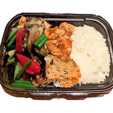 角鹿チャイナボックス(豚肉と茄子の甘味噌炒め)