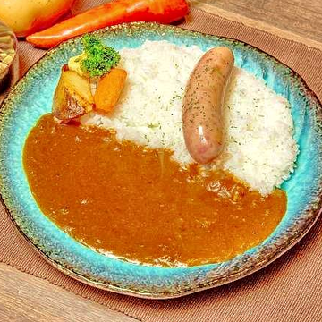 ジャンボ粗挽きソーセージのカレー