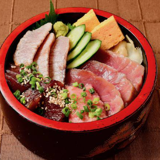 まぐろ三種丼 Tuna Three Ways Rice Bowl