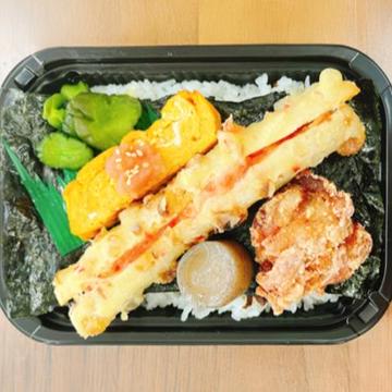 のり弁(紅生姜ちくわ天・唐揚げ)
