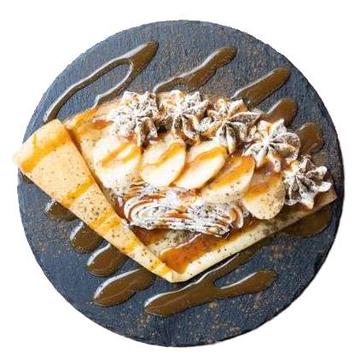有機ほうじ茶キャラメルバナナクレープ/Organic Hojicha Caramel Banana Crepe