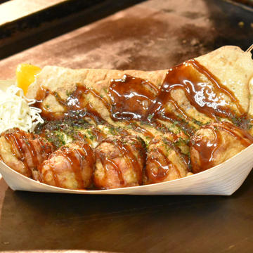 ボリュームセット(キャベツ入りぺちゃ焼とたこ焼5ケ)