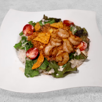 ガーリックシュリンプタコライス Garlic Shrimp Taco Rice
