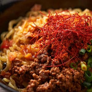 赤正宗担々麺(辛い汁なし)