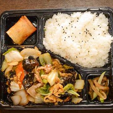 豚肉ときくらげと玉子炒め弁当
