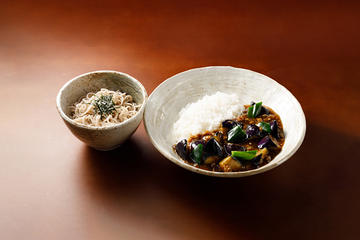 麻婆茄子丼ミニざるそばセット