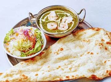 ほうれん草エビカレーセット Sag Prawn Curry Set