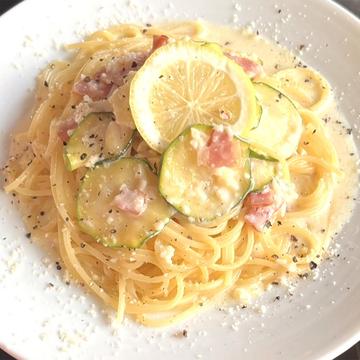 レモンクリームパスタ