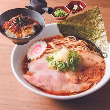 【1日限定15食】熟成醤油の生姜中華そば + うなまぶしセット