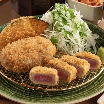 サーロインの牛カツと肉汁メンチ弁当