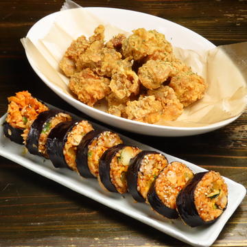 フライドチキン (骨なし) 6個＆タッカルビのり巻き