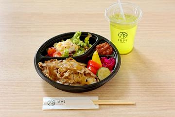 茶美豚のすき丼+冷茶