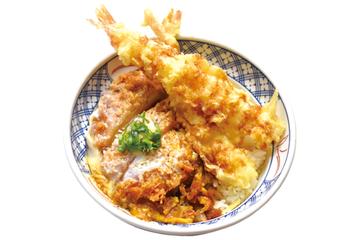 名物かつ海老天丼