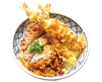 名物かつ海老天丼