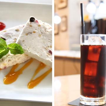 アイスコーヒーとアイスチーズケーキのセット