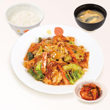 回鍋肉定食キムチ(味噌汁付)