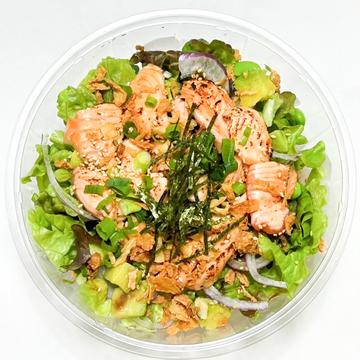 ポキサラダ(炙り漬けサーモン) Broiled Salmon Poke Salad