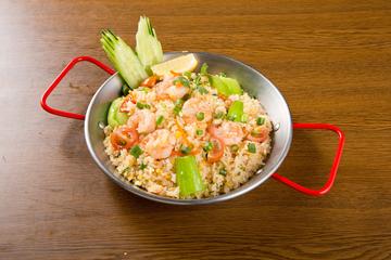 エビ炒飯(カオパックン)Shrimp fried rice