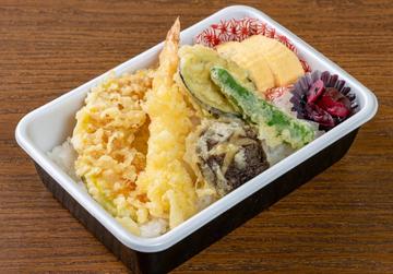 海老と野菜天丼