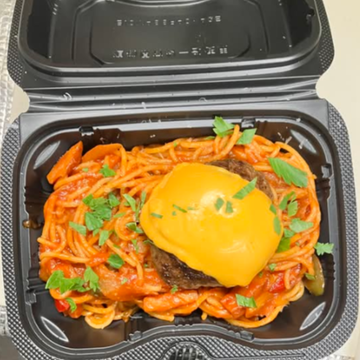 チーズハンバーグナポリタン
