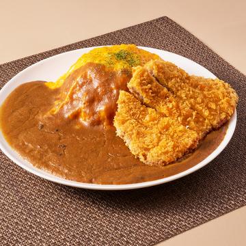熟成コク旨のカレーオムライス×トンカツ