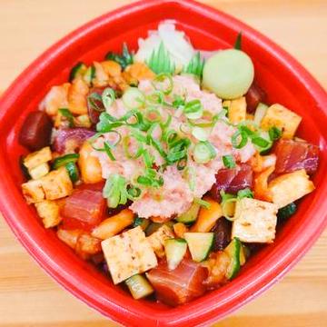 (福岡どん丸限定ご飯大盛無料)バラねぎとろ丼